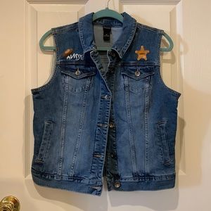 Her Universe Toy Story backpatch jean vest MEDIUM